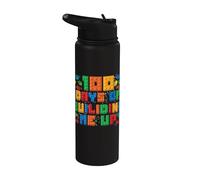 100 días de construcción Me Up Master Builder Block Builder Stainless Steel Insulated Water Bottle
