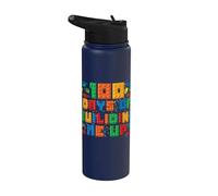 100 días de construcción Me Up Master Builder Block Builder Stainless Steel Insulated Water Bottle