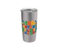 100 días de construcción Me Up Master Builder Block Builder Vaso térmico de acero inoxidable de doble pared