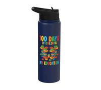100 Días De Construir Mi Educación Construyendo Ladrillos Constructor Stainless Steel Insulated Water Bottle