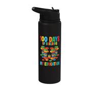 100 Días De Construir Mi Educación Construyendo Ladrillos Constructor Stainless Steel Insulated Water Bottle