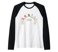 100 días de Escuela aplastaron el Progreso para Estudiantes Maestros Camiseta Manga Raglan