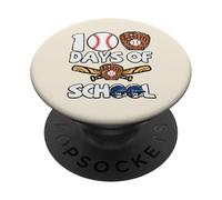 100 días de Escuela béisbol 100 día niños niños pequeños Hombres PopSockets PopGrip Adhesivo