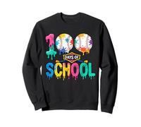 100 días de Escuela béisbol niños niños Colorido 100 día Sudadera