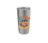 100 días de escuela Capy-ness Capybara Funny Teachers & Kids Vaso térmico de acero inoxidable de doble pared