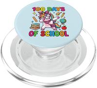 100 días de Escuela Dabbing Unicorn Leopard Coquette Bow Girl PopSockets PopGrip para MagSafe