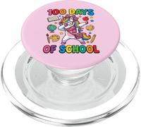 100 días de Escuela Dabbing Unicorn Leopard Coquette Bow Girl PopSockets PopGrip para MagSafe