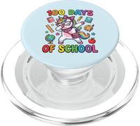 100 días de Escuela Dabbing Unicorn Leopard Coquette Bow Girl PopSockets PopGrip para MagSafe