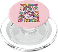 100 días de Escuela Dabbing Unicorn Leopard Coquette Bow Girl PopSockets PopGrip para MagSafe