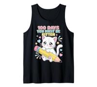 100 días de Escuela Debes ser Gatito Kawaii Kids Camiseta sin Mangas