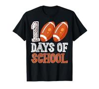 100 Días de Escuela Divertidos Amantes del Rugby de Fútbol Americano Camiseta