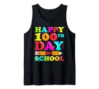 100 días de Escuela Maestros Niños Niñas Niños Feliz Día 100 Camiseta sin Mangas