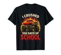100 Días de Escuela Monster Truck 100 Día de Escuela Niños Camiseta