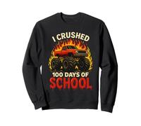 100 Días de Escuela Monster Truck 100 Día de Escuela Niños Sudadera