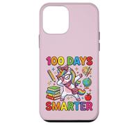 100 días de Escuela Smarter Cute Dabbing Unicorn Leopard Bow Carcasa para iPhone 12 Mini