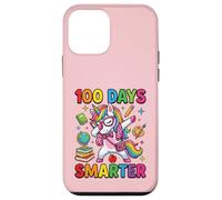 100 días de Escuela Smarter Cute Dabbing Unicorn Leopard Bow Carcasa para iPhone 12 Mini