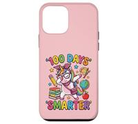100 días de Escuela Smarter Cute Dabbing Unicorn Leopard Bow Carcasa para iPhone 12 Mini