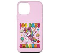 100 días de Escuela Smarter Cute Dabbing Unicorn Leopard Bow Carcasa para iPhone 12 Mini