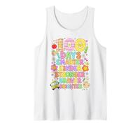 100 días de Escuela Smarter Kinder Stronger Braver Brighter Camiseta sin Mangas