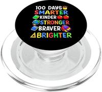 100 días de Escuela Smarter Kinder Stronger Braver Brighter PopSockets PopGrip para MagSafe