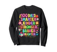 100 días de Escuela Smarter Kinder Stronger Braver Brighter Sudadera