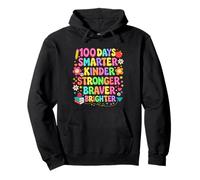 100 días de Escuela Smarter Kinder Stronger Braver Brighter Sudadera con Capucha