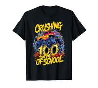 100 días de Escuela Smarter Monster Truck Kids Boy 100th Day Camiseta
