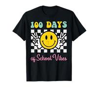 100 Días De Escuela Vibes Paz 100th Day Groovy Women Camiseta