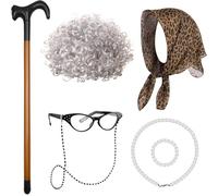 100 Días de Fiesta Escolar Disfraz de Señora Vieja Niña Estilos Ropa para Celebraciones Escolares y Cosplay Anime Cosplay Accesorios