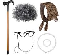 100 Días de Fiesta Escolar Disfraz de Señora Vieja Niña Estilos Ropa para Celebraciones Escolares y Cosplay Anime Cosplay Accesorios