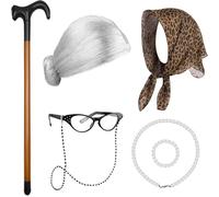 100 Días de Fiesta Escolar Disfraz de Señora Vieja Niña Estilos Ropa para Celebraciones Escolares y Cosplay Anime Cosplay Accesorios