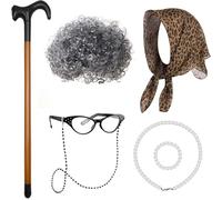 100 Días de Fiesta Escolar Disfraz de Señora Vieja Niña Estilos Ropa para Celebraciones Escolares y Cosplay Anime Cosplay Accesorios