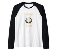 100 días de hechizos de café y Poder docente Camiseta Manga Raglan