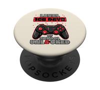 100 días de Juegos Escolares 100 día de la Escuela Gamer Boy Kids PopSockets PopGrip Adhesivo