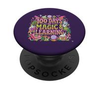 100 Días de Magia y Aprendizaje 100th Day School Teacher Kids PopSockets PopGrip Adhesivo
