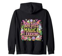 100 Días de Magia y Aprendizaje 100th Day School Teacher Kids Sudadera con Capucha