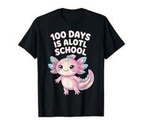 100 días es Alotl School Lindo Axolotl Kawaii Kids Camiseta