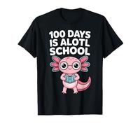 100 días es Alotl School Lindo Axolotl Kawaii Kids Camiseta