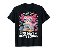 100 días es Alotl School Lindo Axolotl Kawaii Kids Camiseta