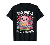 100 días es Alotl School Lindo Axolotl Kawaii Kids Camiseta