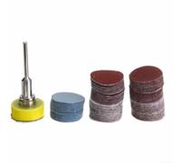 100 discos de lijado de 25 mm, juego de almohadillas abrasivas, grano 100 3000 con varilla de rosca M6, adecuado para pulido de madera, metal, piedra