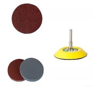 100 discos de lijado de 75 mm con gancho y bucle, almohadillas abrasivas de óxido de aluminio, grano 80-3000, surtido para herramienta giratoria, metal, madera, pulido de vidrio y molienda