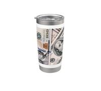 100 Dólar Billete Dinero Moneda EE.UU. Efectivo Empresario Finanzas Vaso térmico de acero inoxidable de doble pared