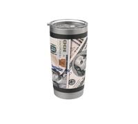 100 Dólar Billete Dinero Moneda EE.UU. Efectivo Empresario Finanzas Vaso térmico de acero inoxidable de doble pared