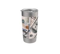 100 Dólar Billete Dinero Moneda EE.UU. Efectivo Empresario Finanzas Vaso térmico de acero inoxidable de doble pared