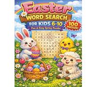 100 Easter Word Search Puzzles for Kids 6-10: Funny & Easy Spring Tiles