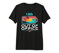 100% energía Fuera de la Oficina Vacaciones Playa batería mar Camiseta Premium