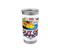 100% energía fuera de la oficina vacaciones playa batería mar Vaso térmico de acero inoxidable de doble pared