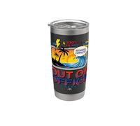 100% energía fuera de la oficina vacaciones playa batería mar Vaso térmico de acero inoxidable de doble pared