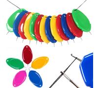 100 enhebradores de aguja para coser a mano, ojo pequeño, 5 colores, gancho de alambre de plástico, herramienta de enhebrado fácil para manualidades, costura a mano, máquina de coser, manualidades y